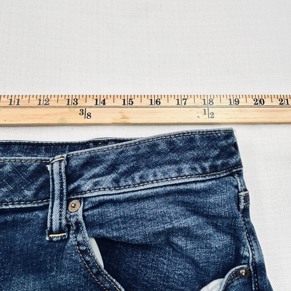 American Eagle Airflex+ Jeans Mens 38x36 Dark Wash Blue Denim Relaxed Straight - Picture 11 of 13